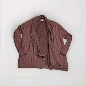 ATHLETA Pranayama Restore Wrap Cardigan Warm Brown Size Medium Athleisure Drape